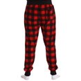 thumbnail image 3 of #followMe Men's Microfleece Buffalo Plaid Pajama Pants with Pockets: Comfortable Joggers (Red and Black Buffalo Plaid Jogger, Large), 3 of 7