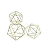 DIY Wedding Koyal Wholesale Geometric Decor Shapes, Set of 3 Assorted Sizes for Table Centerpiece Flower Holders, Gold 3D Hanging Decorations, Himmelis Prisms