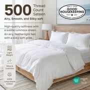 California Design Den California King Sheets - 500 Thread Count 100% Cotton Sateen, Soft & Breathable Bed Sheets with Deep Pocket - White