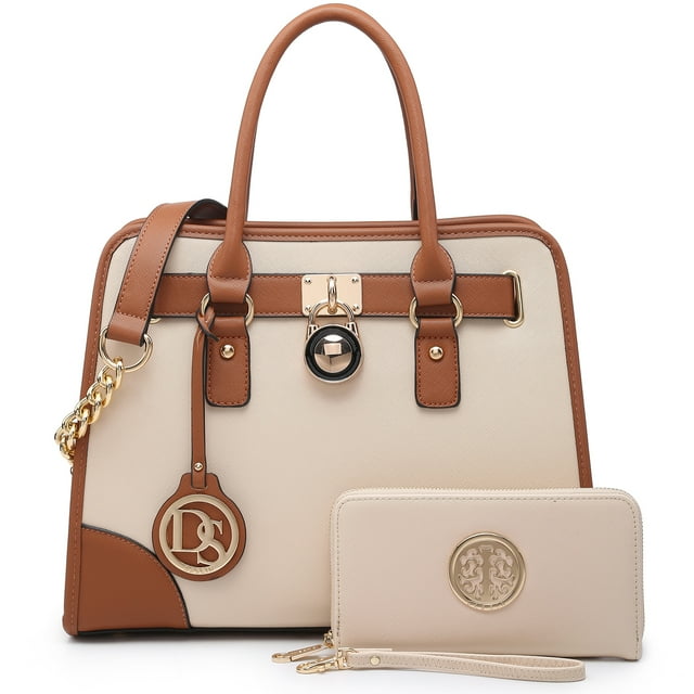 Dasein Sacs à Main pour Femmes, Sac Cartable à Poignée Supérieure, Sac à Bandoulière, Mallette, Ensemble de Sacs Hobo 2 Pcs
