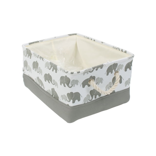 Unique Bargains Collapsible Fabric Storage Bin Basket Closet Organizers Drawstring Closure
