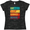 thumbnail image 3 of Inktastic Eat Sleep Karate Repeat Women's T-Shirt, 3 of 5