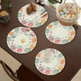 thumbnail image 5 of Lilixerw Easter Egg Round Placemat,Holiday Table Decor for Spring Dining,Polyester Washable Table Mats,Water Resistant & Easy Clean,Protects Table from Stains,14.57 Inch, 5 of 6