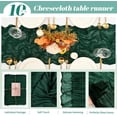 thumbnail image 4 of 10 Pack Dark Green Cheesecloth Table Runner, 10FT Gauze Boho Rustic Tablecloth for Wedding Reception, Bridal Shower Holiday Party, 4 of 9