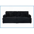 thumbnail image 3 of Grey Teddy Fleece 3-Seat Sofa Bed (71.7”) with 2 Pillows - Modern for Living Room, 3 of 10