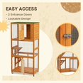 thumbnail image 5 of GVN Cat Catio Enclosure, Cat Cage House,74" Wooden Outdoor Cat House Catio Outdoor Cat Enclosure, Orange, 5 of 5