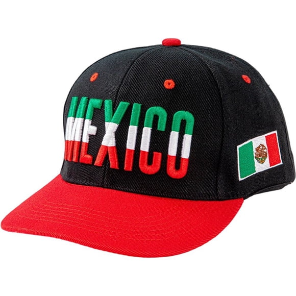 Jiibva Mexican Embroidered Baseball Cap Unisex Mexican Flag Hip Hop Hat Mexican Outdoor Recreational Sports Cap