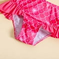 thumbnail image 5 of Emy Dola Baby Girls One Shoulder Swimsuits Toddlers Two-Piece Mermaid Bikini Sets Ruffle Rim Bathing Suit Beach Pool Swimwear, 5 of 7