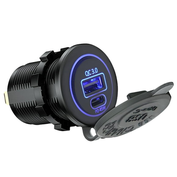 Esquirla 12V 24V Car r Socket Type C USB for Marine Truck Golf Lightweight 45W