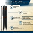 thumbnail image 5 of 4G Ball Pen - Matt Black with Orange Accents, 5 of 7