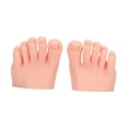 thumbnail image 2 of Maniquí de uñas para práctica de pie falso, entrenamiento artístico, medio pie realista reutilizable, móvil y flexible para puntas de uñas con dedos. Color de piel claro, 2 of 8