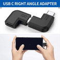 thumbnail image 6 of 4Pcs 90 Degree Right Angle USB 3.1 Type C Male to Female Converter USB-C Adapter for Smart Phone Portable Connector, 6 of 8