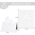 thumbnail image 2 of UrbanMingle 50 Pcs Place Cards Mr and Mrs Diamond Ring Love Hollow Number Name, 2 of 5