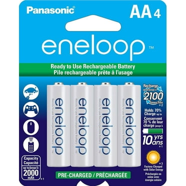 Panasonic Eneloop AA and AAA 2100 Cycle Ni-MH Pre-Charged Rechargeable Batteries Bundle (4 Pack of Each)
