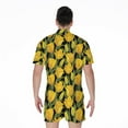 thumbnail image 2 of Yellow Tulip Pattern Short Sleeve Men'S Rompers Casual Summer Jumpsuits Outfit, 2 of 4
