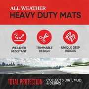 Motor Trend FlexTough Advanced Performance Mats - 3pc Rubber Floor Mats for Car SUV Auto All Weather Plus - 2 Front & Rear Liner