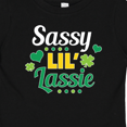 thumbnail image 4 of Inktastic Saint Patrick's Day Sassy Lil' Lassie with Shamrocks Boys or Girls Baby T-Shirt, 4 of 5