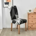 thumbnail image 4 of Dining Room Chair Covers Set of 6,Printed Pattern Parsons Chair Slipcovers Removable Washable Kitchen Seat Dining Chairs Protector Cover for Home or Party, 4 of 6