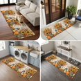 thumbnail image 5 of Thanksgiving Pumpkins 2'x6' Runner Rugs for Hallway Kitchen Bedside Non Slip, Fall Sunflowers Maple Vintage Wooden Entryway Rug Runners with Rubber Backing, Long Carpet Runner for Laundry Room, 5 of 7