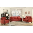 ACME Zapata Nailhead Sofa in Red Linen Upholstery