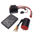 thumbnail image 4 of Kit ESC RC sin escobillas de 80 A con motor sin escobillas impermeable de 3650 3100 KV, tarjeta de programación con conector banana de 4 mm para coche RC 1/8 1/10, 4 of 14