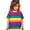 X193 Multicolour, variant on Confree Kids Girls Tshirt Striped Print Short Sleeved Crew Neck Tee Shirts Summer Beach Soft Comfortable For Girls Tees Size 1-2 Years Black
