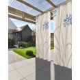 thumbnail image 3 of nqOlkjepod Outdoor Curtains for Patio Waterproof, Botanical Blue Floral Outdoor Privacy Panels Grommet, Rustic Summer Flowers Blackout Outside Curtains for Porch/Cabana/Pergola 54"x95", 1 Panel, 3 of 8