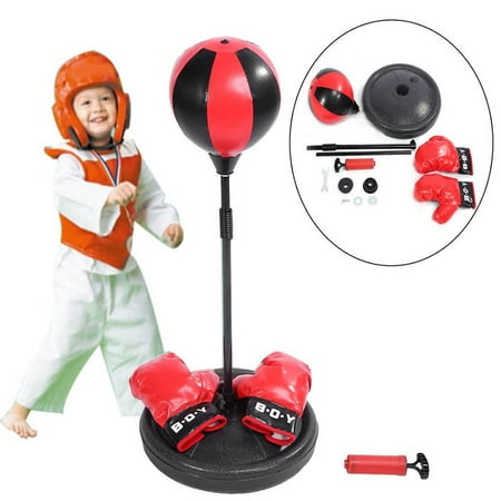 Kids Punching Bag Inflatable Adjule Freestanding