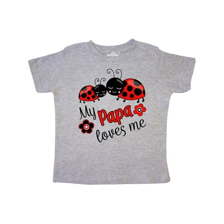 

Inktastic My Papa Loves Me with Cute Ladybugs Gift Toddler Boy or Toddler Girl T-Shirt