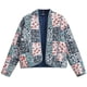 thumbnail image 4 of Parkas de manga larga para mujer, chaqueta acolchada corta, cárdigan con estampado floral, manga larga, parte delantera abierta, abrigos acolchados cortos, abrigo para mujer, 4 of 6