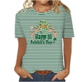 thumbnail image 1 of Camisetas Casuales de Mujer Nueva Moda Impresa Cuello Tripulado Manga Corta, Top Ligero para Diario Y Fiesta, 1 of 4