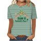 thumbnail image 1 of Camisetas Casuales de Mujer Nueva Moda Impresa Cuello Tripulado Manga Corta, Top Ligero para Diario Y Fiesta, 1 of 4