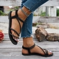 thumbnail image 7 of Xucatan Women's Braided Flat Sandals, Woven Thin Strap Roman Beach Shoes, Adjustable Ankle Buckle Casual Footwear, Flexible Lightweight Sole for Summer Outdoor Gift, 7 of 7