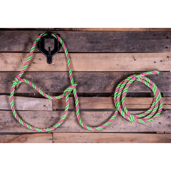 Poly Cow Halter Color: Pink/Lime