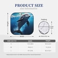 thumbnail image 3 of Zufioo Ice Blue Ocean Cute Dolphin Print Folding Car Windshield Sun Visor, Anti-ultraviolet Sun Visor, Suitable for Trucks, Vans Car Accessories-Small, 3 of 6