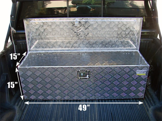 TMS 49IN Heavy Duty Aluminum Cross Bed Camper Tool Box Tote Storage for Pickup  Truck Trailer Tongue With Lock - Walmart.com