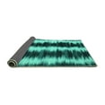 thumbnail image 2 of Ahgly Company Indoor Rectangle Abstract Turquoise Blue Contemporary Area Rugs, 2' x 5', 2 of 4