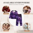 thumbnail image 7 of Naloa Purple Hippo In Water Pajamas for Women Set, Womens Pajama Sets, Lounge Sets for Women, 2pjs for Women-Large, 7 of 7
