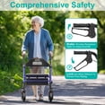 thumbnail image 4 of ZOTO Foldable Rollator Walker with Seat for Seniors, Height Adjustable Lightweight Rolling Walker with Sturdy Reinforced Carbon Steel Frame, Blue(VR2-BL), 4 of 7