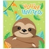 4 1/2"W x 4 1/2"H Sloth Party Invitation, Pack of 8, 6 Packs