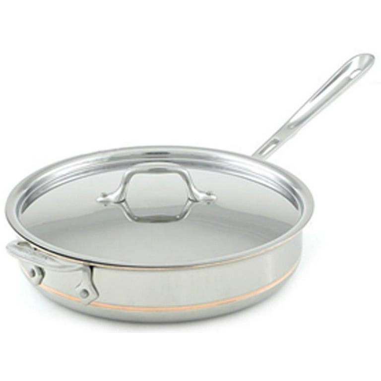 Deep Copper Sauté Pan with Standard Lid, 7 qt - Designer Cookware