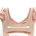 thumbnail image 3 of adviicd Wireless Bras For Large Women Women's Minimizer Bras Comfort Cushion Strap Wirefree Full Coverage Large Bust Non-Padded Bra Beige Medium, 3 of 5