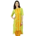 thumbnail image 1 of Phagun Tunique Indienne en Coton pour Femmes Ourlet Asymétrique Kurti Tenue Décontractée, 1 of 7