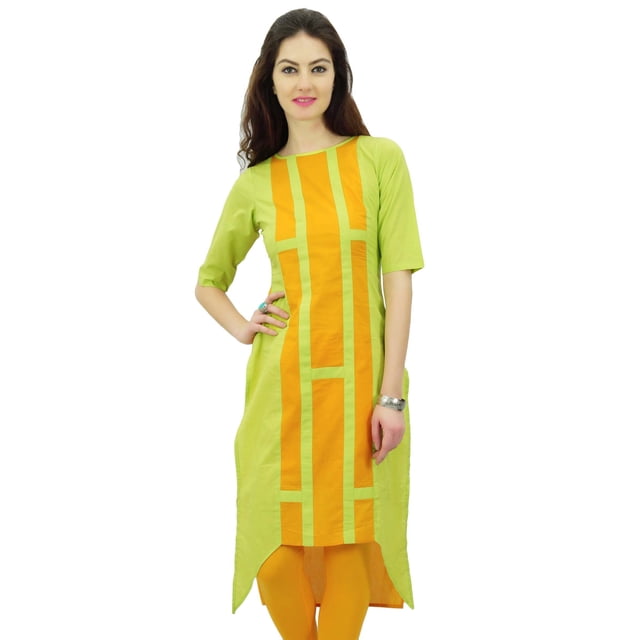 Phagun Tunique Indienne en Coton pour Femmes Ourlet Asymétrique Kurti Tenue Décontractée
