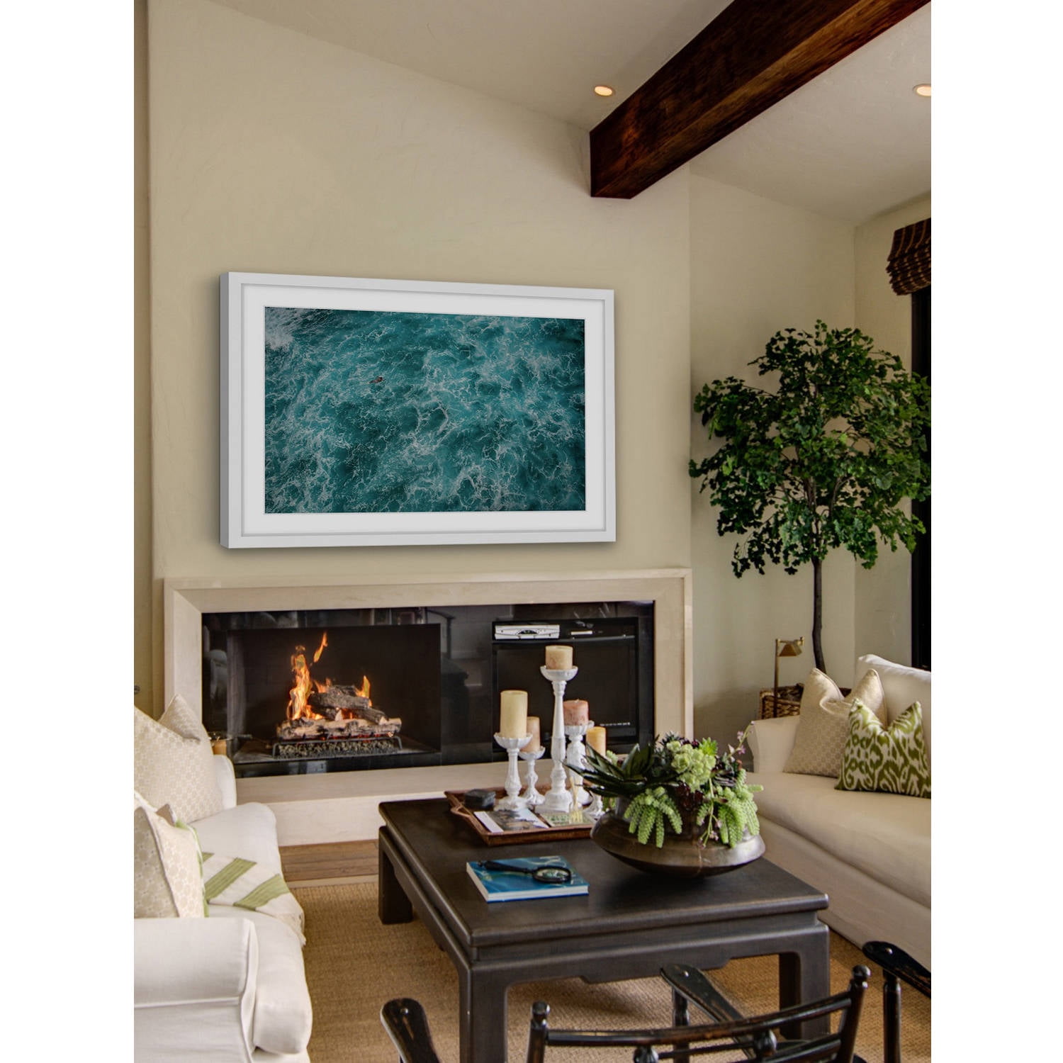 Marmont Hill "Caught in Choppiness" by Hassan Ishan Framed Painting Print