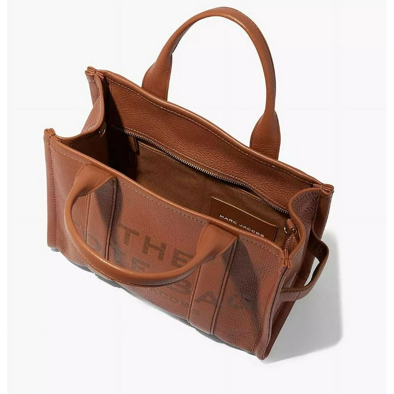 Marc Jacobs Women s One Size Full Grain Leather Solid Print Tote Bag Argan Oil