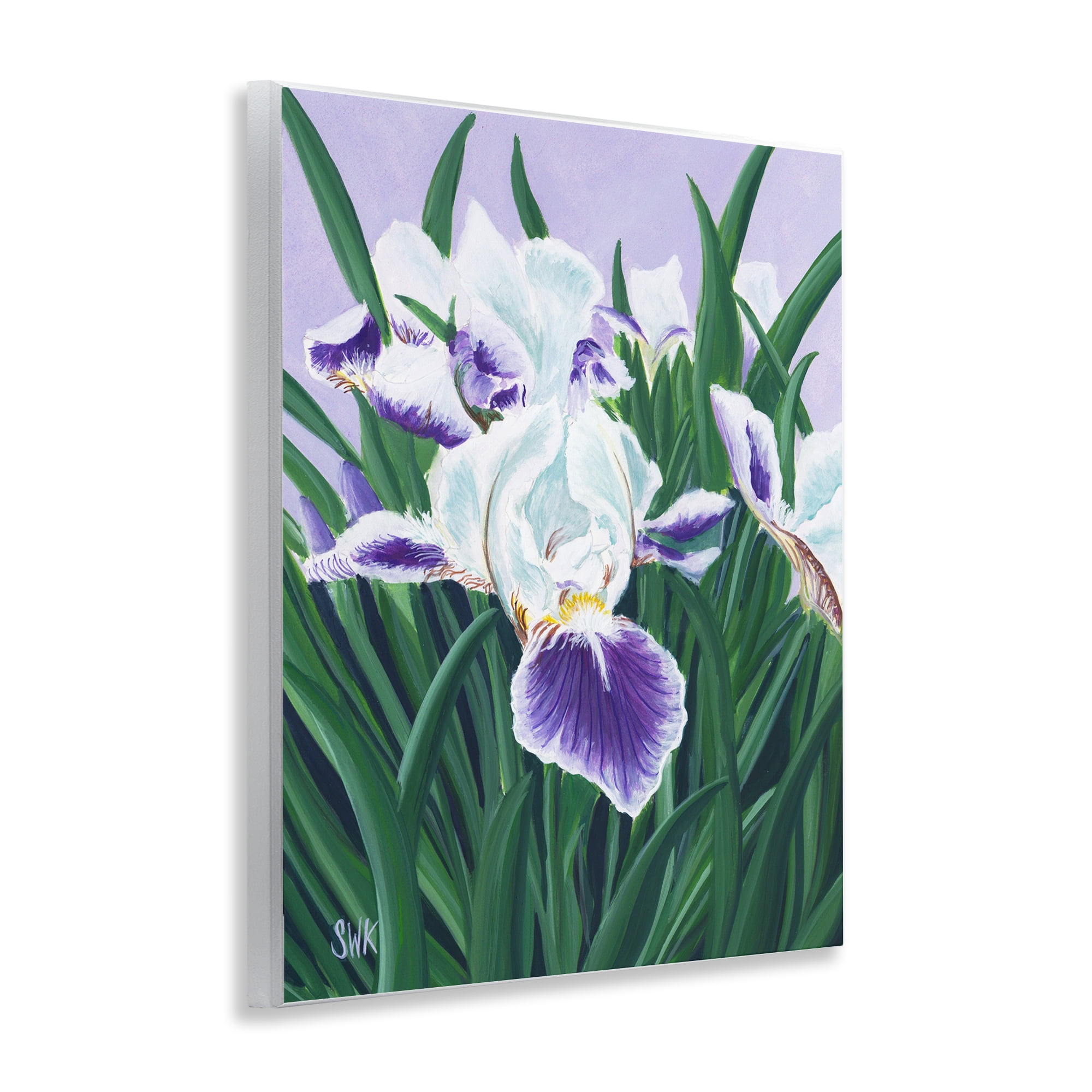 Stupell Industries Purple & White Irises Wall Plaque Art, design by Sarah Waldron Kimball