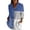 Blue 2, variant on Lapel Button Down Shirts for Women Dressy Stripe Printed Long Sleeve Blouse
