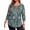 Green-Floral, variant on WellSize 3/4 Sleeve Plus Size Womens Blouses Casual Floral Pleats Tops Summer Crewneck Shirts Tunic Curved Hem Blouses