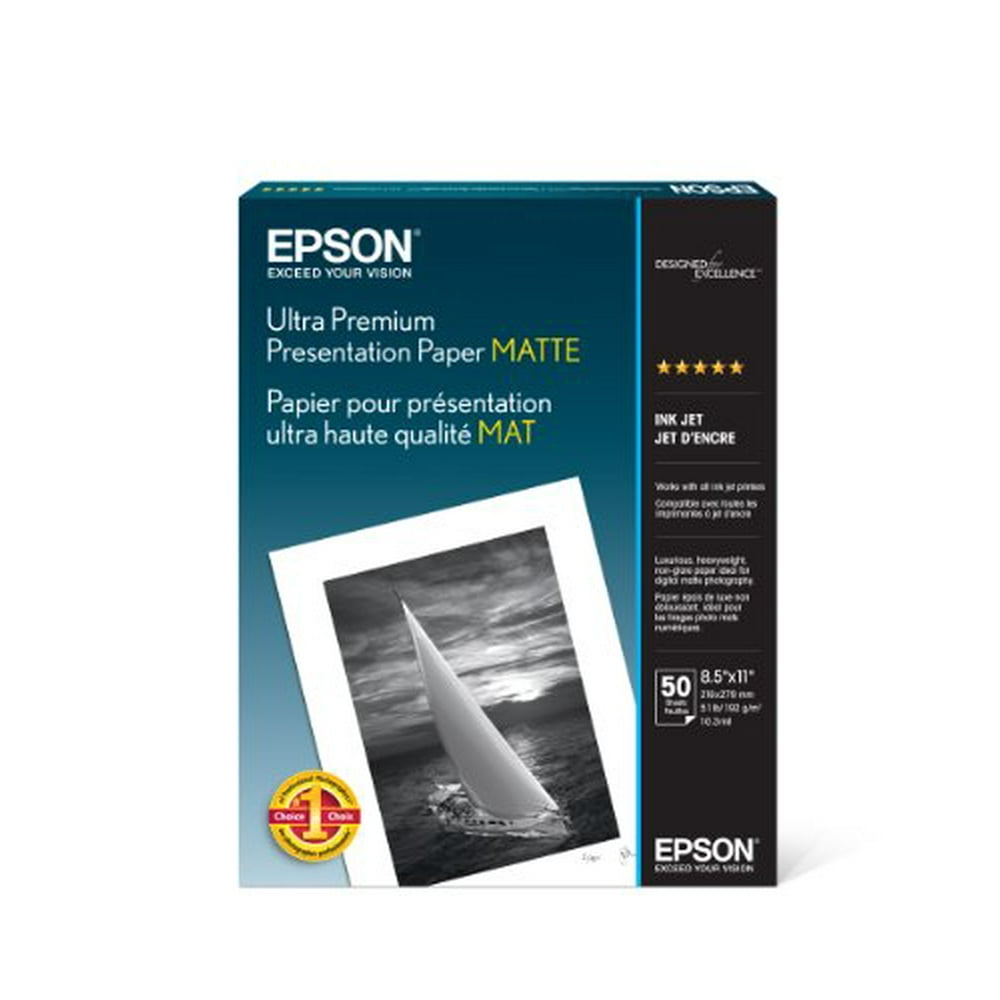 Epson Ultra Premium Presentation Paper MATTE (8.5x11 Inches, 50 Sheets